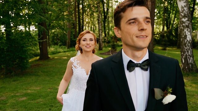 Ania i Michał w parku