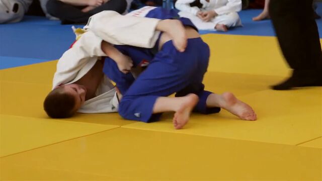 Zawodnik judo podczas mistrzostw w Jaśle